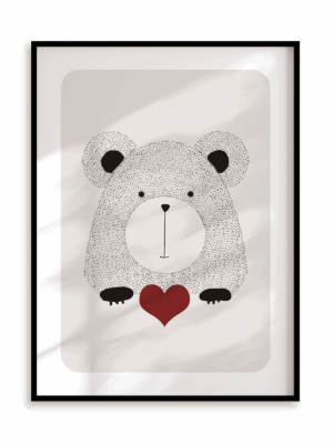 Plakat Misio w ramie aluminiowej