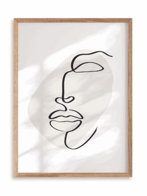 Plakat Linearny cień w ramie drewnianej