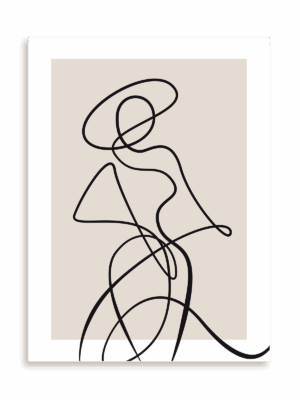 Plakat Dama w kapeluszu bez ramy