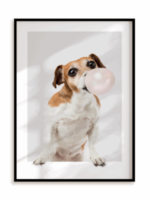 Plakat Odlotowy pies w ramie aluminiowej