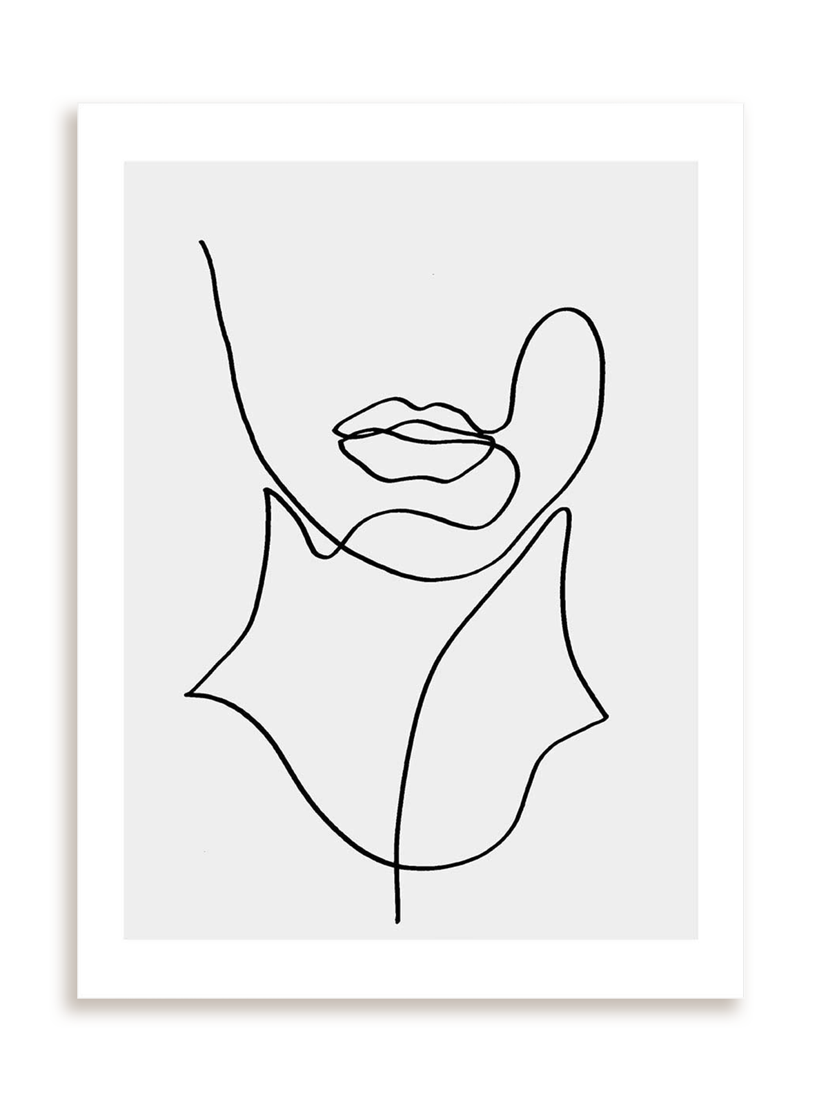 Plakat Pisana linią bez ramy