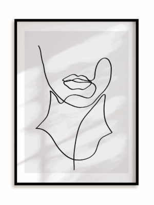 Plakat Pisana linią w ramie aluminiowej