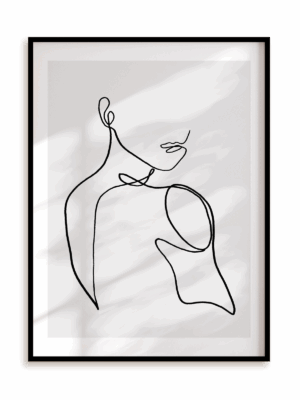 Plakat Zaplątany portret w ramie aluminiowej