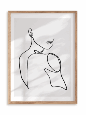 Plakat Zaplątany portret w ramie drewnianej