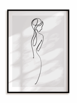 Plakat Zarys kobiecości w ramie aluminiowej
