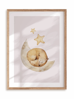 Plakat Lisie sny w ramie drewnianej