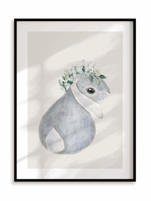 Plakat Króliczek w ramie aluminiowej