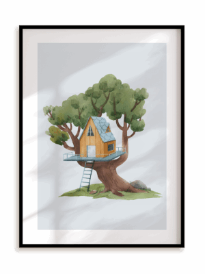 Plakat Domek marzeń w ramie aluminiowej