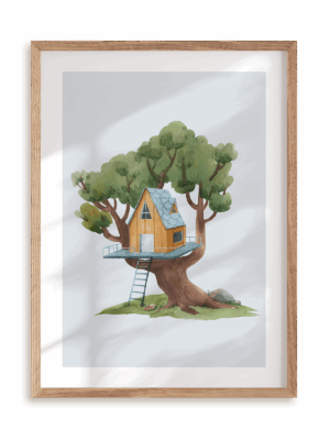 Plakat Domek marzeń w ramie drewnianej
