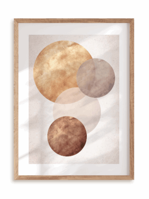 Plakat Subtelna geometria I w ramie drewnianej