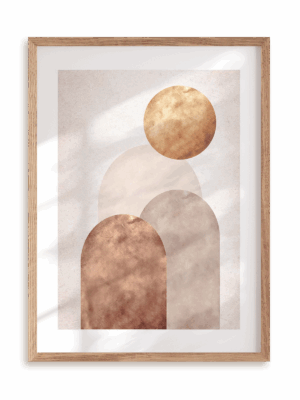 Plakat Subtelna geometria II w ramie drewnianej