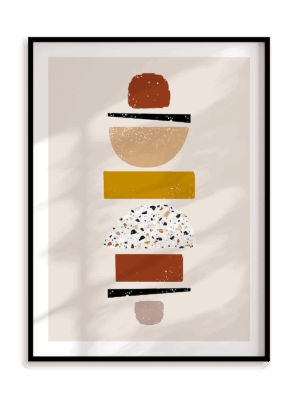 Plakat Terrazzo figure w ramie aluminiowej