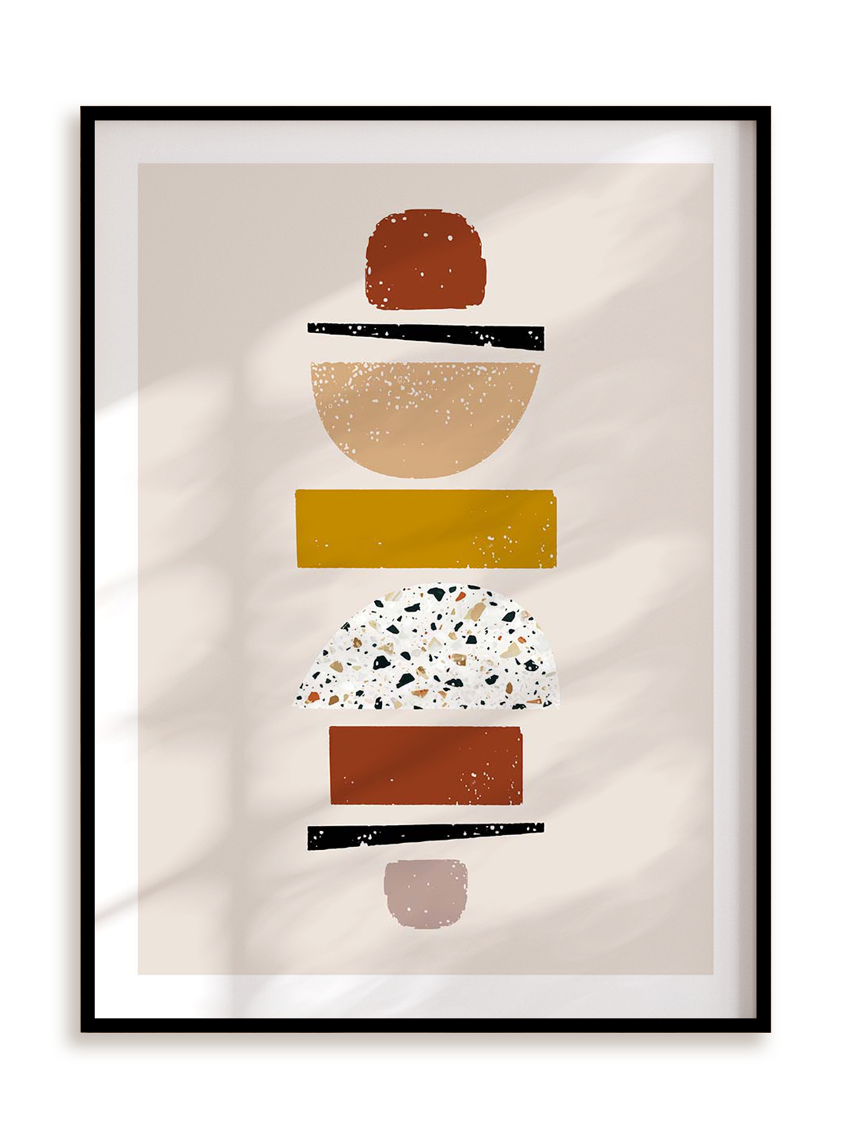 Plakat Terrazzo figure w ramie aluminiowej