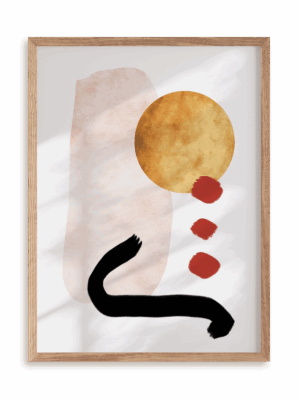 Plakat Spontaniczna geometria w ramie drewnianej