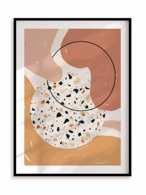 Plakat Terrazzo scene w ramie aluminiowej