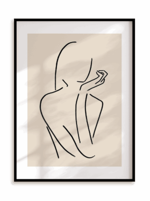 Plakat Zamyślona w ramie aluminiowej