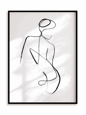 Plakat Poza II w ramie aluminiowej