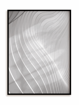 Plakat Falowanie w bieli w ramie aluminiowej