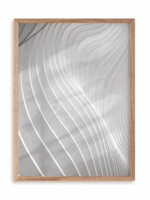 Plakat Falowanie w bieli w ramie drewnianej