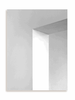 Plakat W ramach bieli bez ramy
