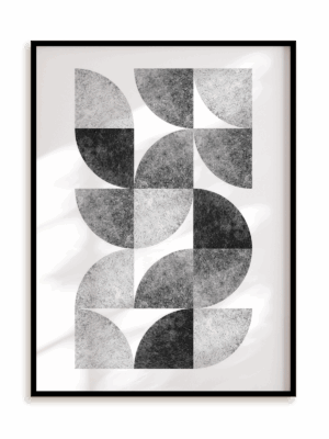 Plakat Geometryczne puzzle w ramie aluminiowej