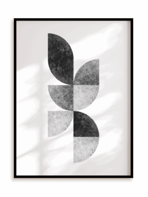 Plakat Geometryczne puzzle - akcent w ramie aluminiowej