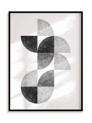 Plakat Geometryczne puzzle - ten trzeci w ramie aluminiowej