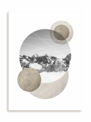 Plakat Krajobrazowa geometria - góry bez ramy