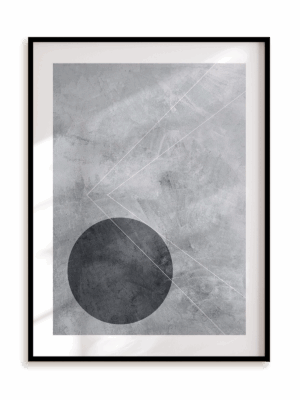 Plakat Kompozycja z kołem w ramie aluminiowej