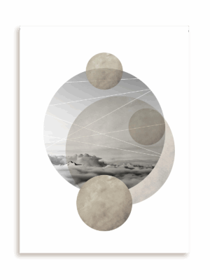 Plakat Krajobrazowa geometria - obłoki bez ramy