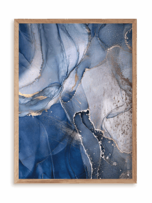 Plakat Granat z beżem II w ramie drewnianej