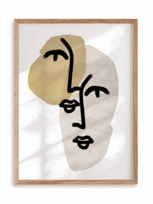 Plakat Obserwatorki w ramie drewnianej