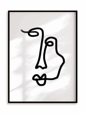 Plakat Twarz Nr 1 w ramie aluminiowej