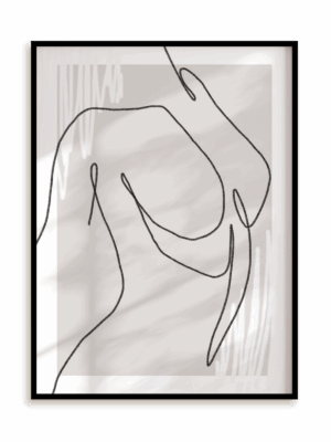 Plakat Szkicowy Akt w ramie aluminiowej