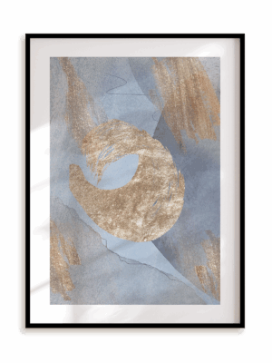 Plakat Błękitny blask I w ramie aluminiowej