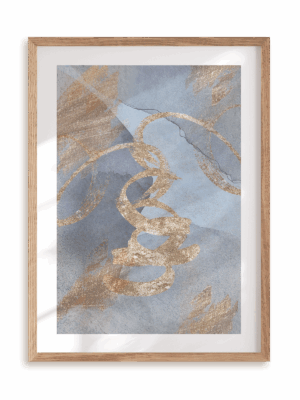 Plakat Błękitny blask II w ramie drewnianej