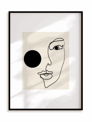 Plakat Twarz Nr 3 w ramie aluminiowej