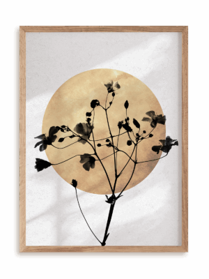 Plakat Dark plant w ramie drewnianej