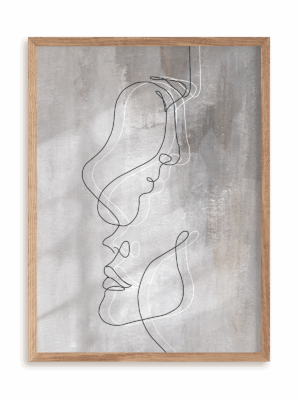 Plakat Nic się samo nie wydarzy w ramie drewnianej