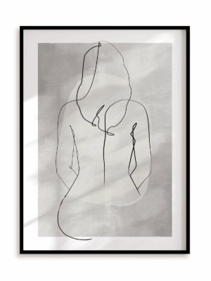 Plakat Odwrócona marzycielka w ramie aluminiowej