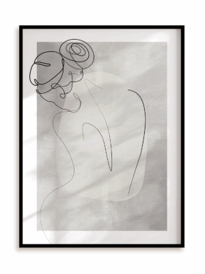 Plakat Zadumana w liniach w ramie aluminiowej