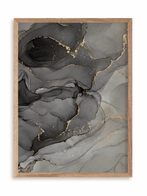 Plakat Czarna mgła w ramie drewnianej