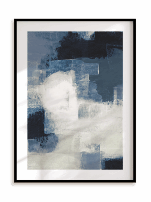 Plakat Granatowy zawrót głowy w ramie aluminiowej