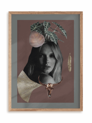 Plakat Botaniczne myśli w ramie drewnianej