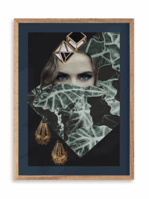 Plakat Hipnotyczne spojrzenie w ramie drewnianej