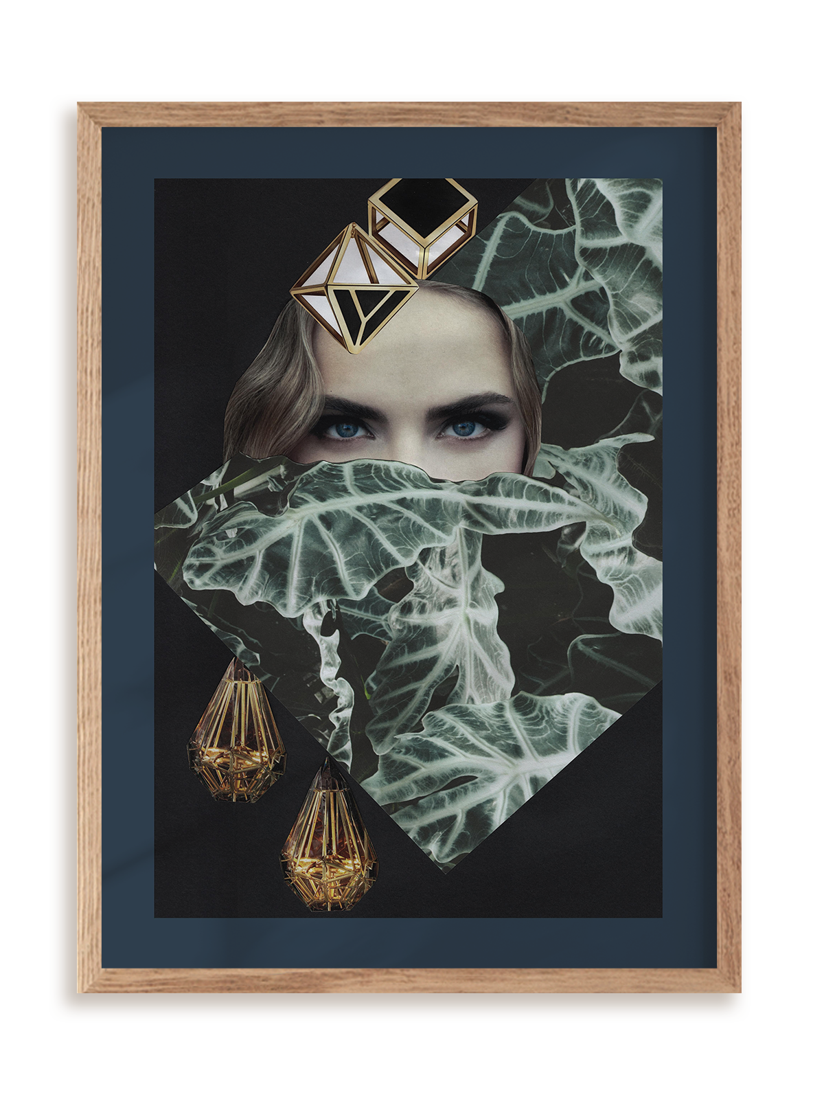 Plakat Hipnotyczne spojrzenie w ramie drewnianej