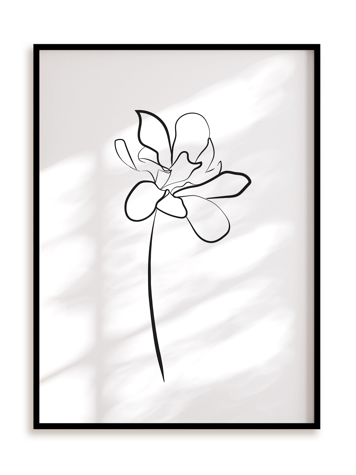 Plakat Kwiatowe linie w ramie aluminiowej
