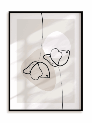 Plakat Kwiatowe układy w ramie aluminiowej