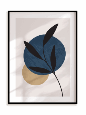 Plakat Roślinna grafika I w ramie aluminiowej