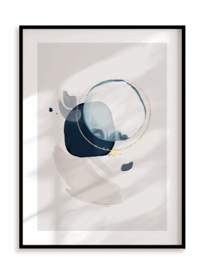 Plakat Krople abstrakcji w ramie aluminiowej